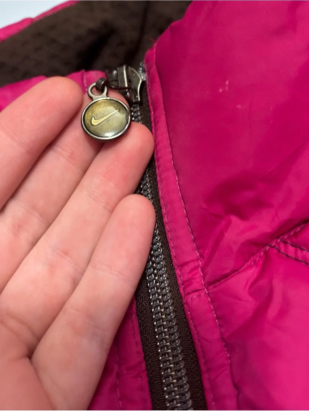 Vintage Nike Bright Pink Quilted Puffer Jacket